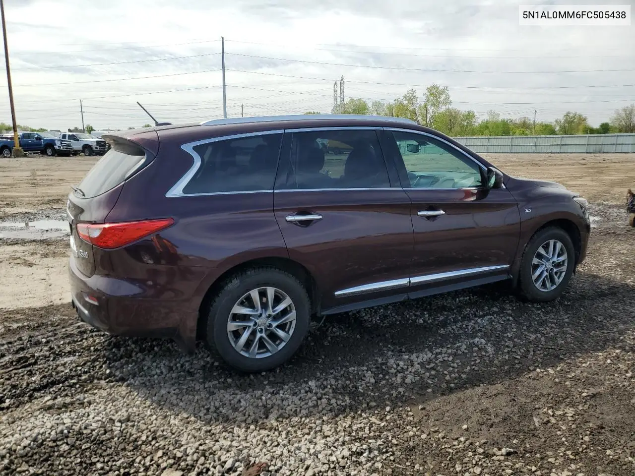 2015 Infiniti Qx60 VIN: 5N1AL0MM6FC505438 Lot: 54882505