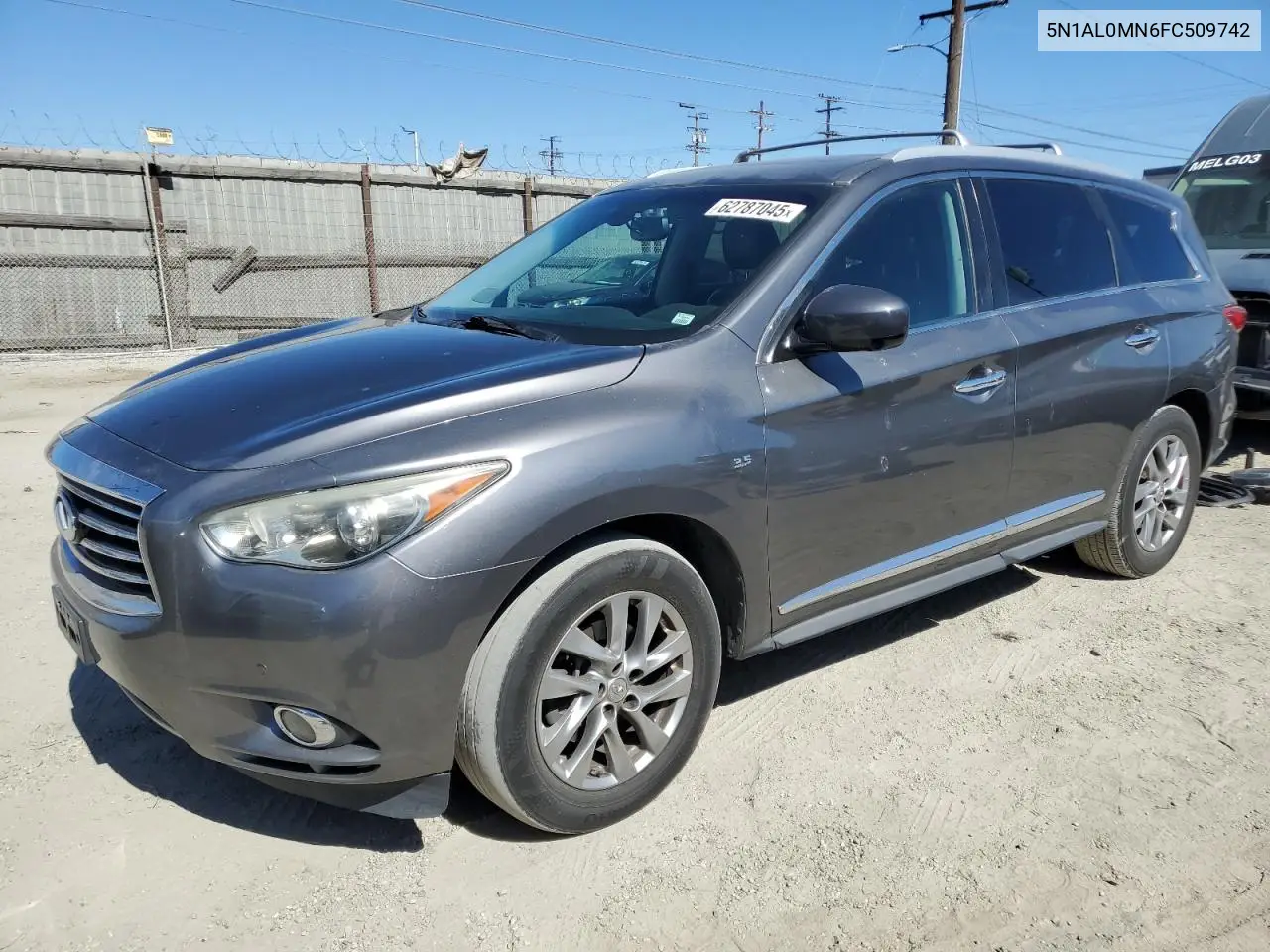 2015 Infiniti Qx60 VIN: 5N1AL0MN6FC509742 Lot: 62787045