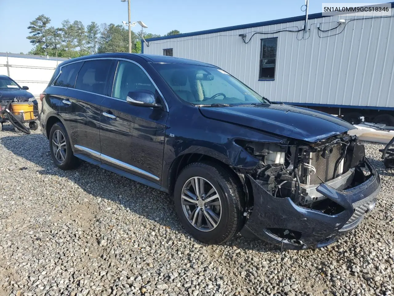 2016 Infiniti Qx60 VIN: 5N1AL0MM9GC518346 Lot: 56949935