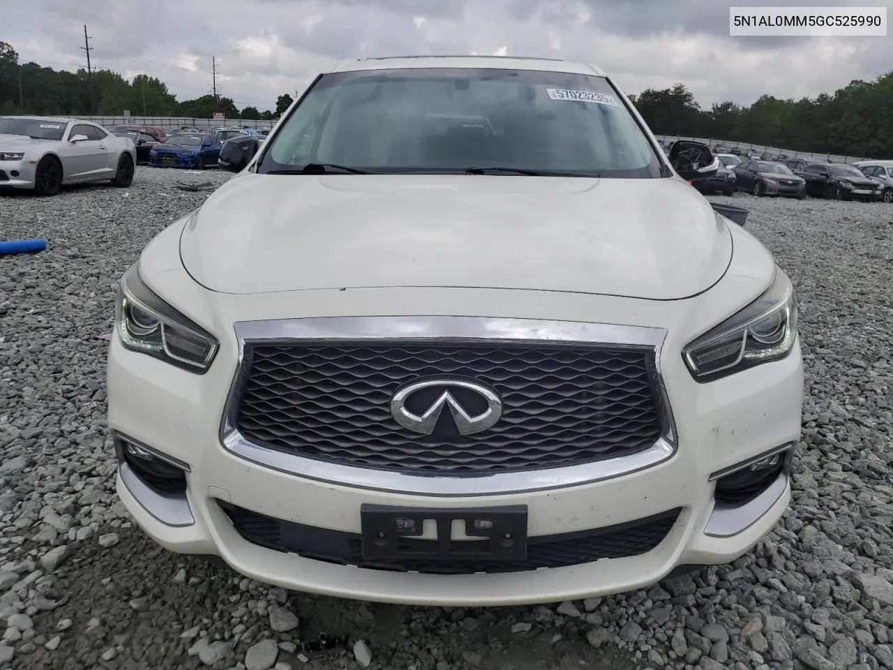 2016 Infiniti Qx60 VIN: 5N1AL0MM5GC525990 Lot: 57023235