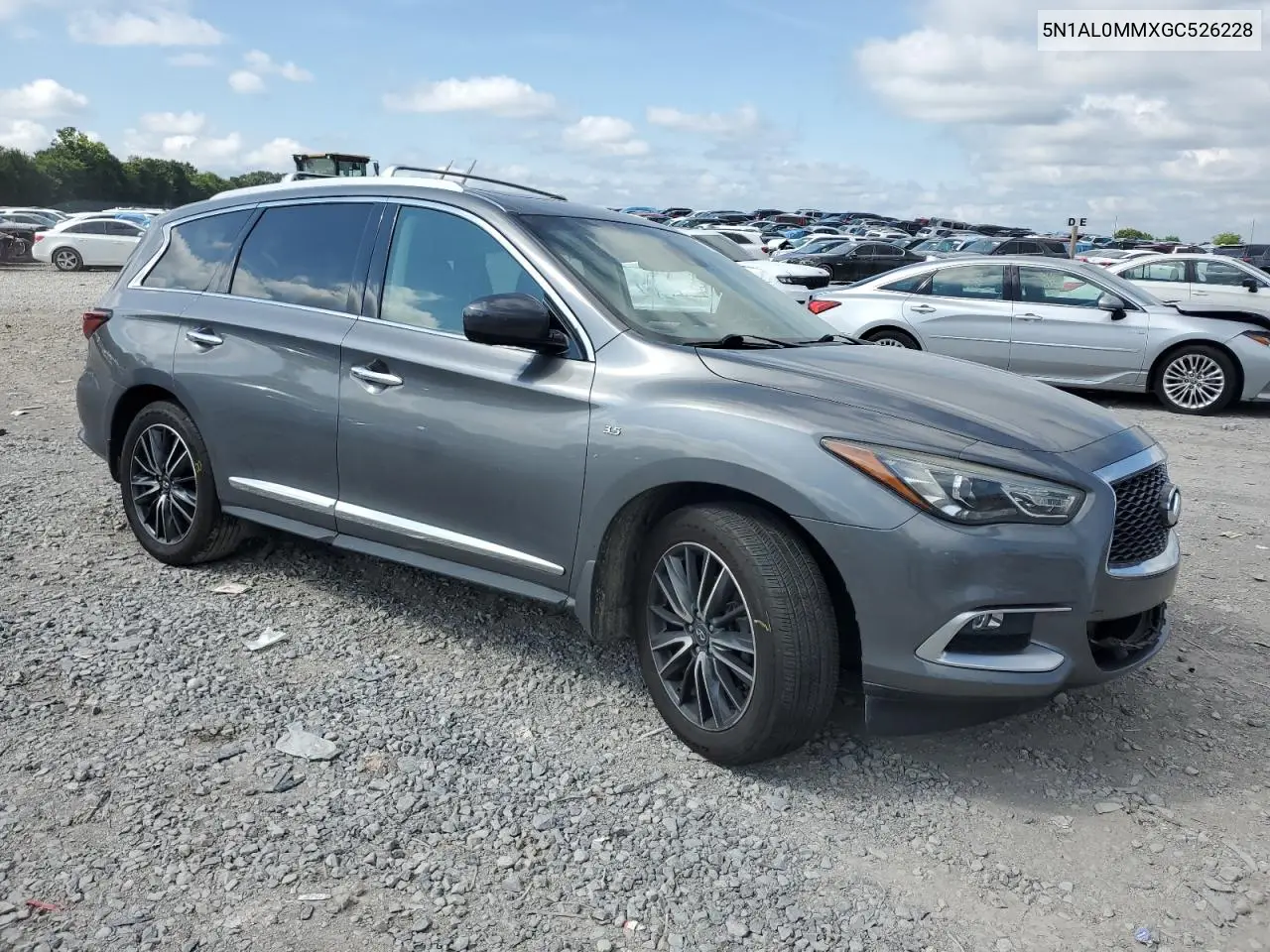 2016 Infiniti Qx60 VIN: 5N1AL0MMXGC526228 Lot: 62752135