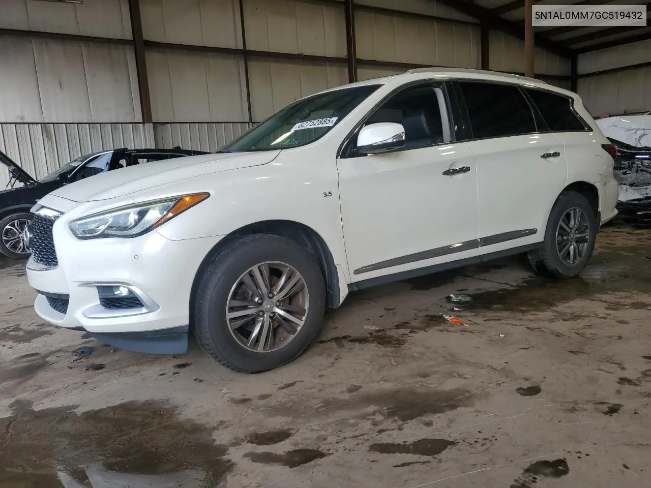 2016 Infiniti Qx60 VIN: 5N1AL0MM7GC519432 Lot: 62752885