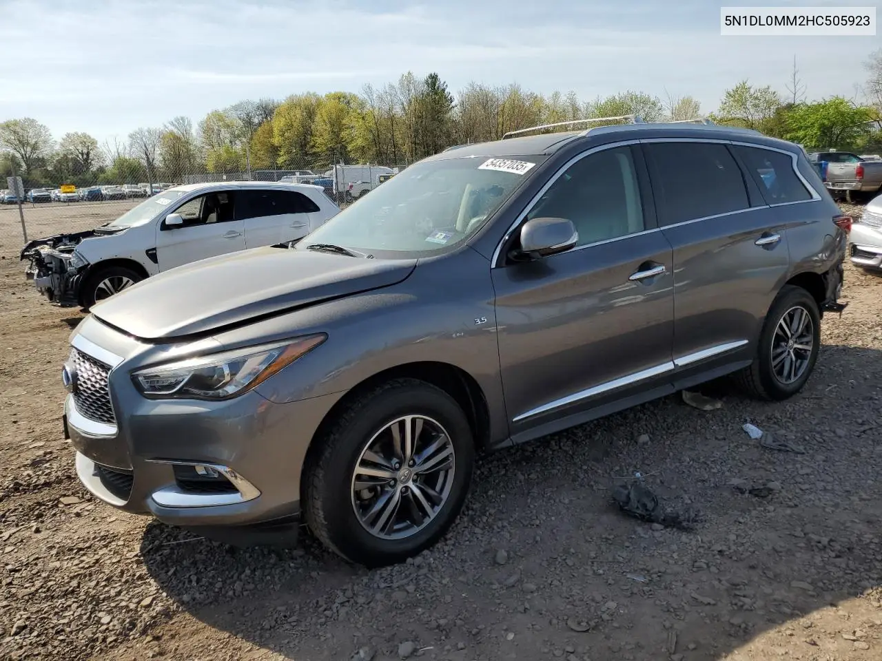 2017 Infiniti Qx60 VIN: 5N1DL0MM2HC505923 Lot: 54357035