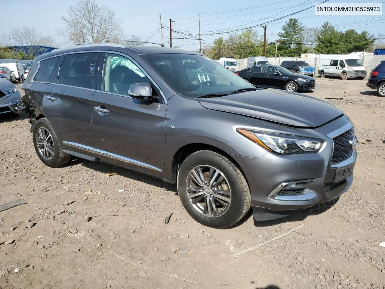 2017 Infiniti Qx60 VIN: 5N1DL0MM2HC505923 Lot: 54357035