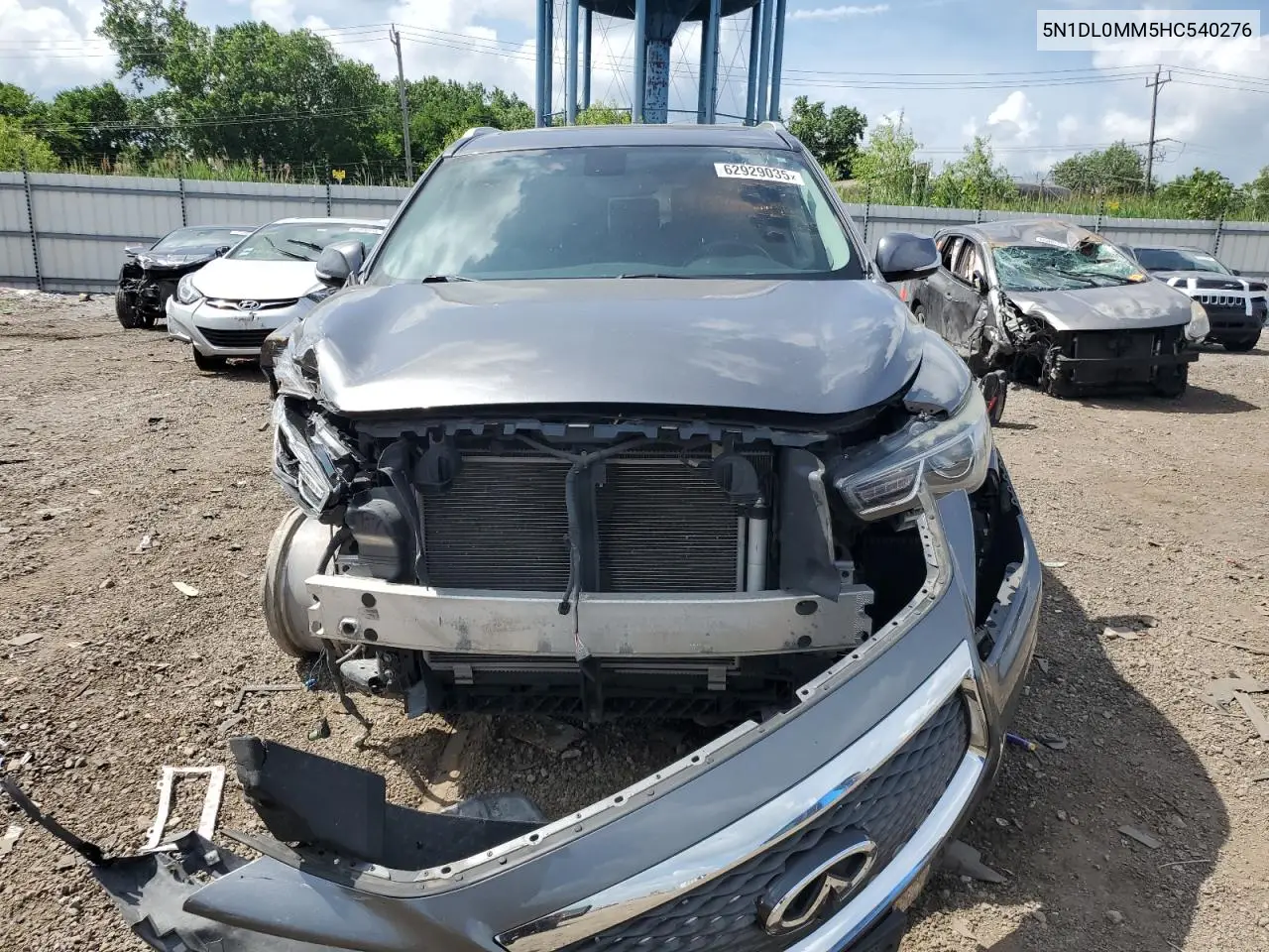 2017 Infiniti Qx60 VIN: 5N1DL0MM5HC540276 Lot: 62929035