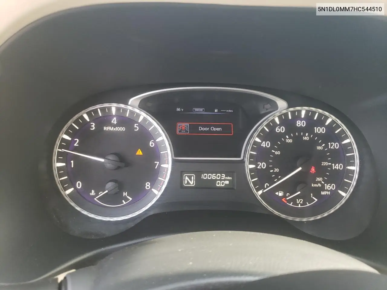 2017 Infiniti Qx60 VIN: 5N1DL0MM7HC544510 Lot: 63288675