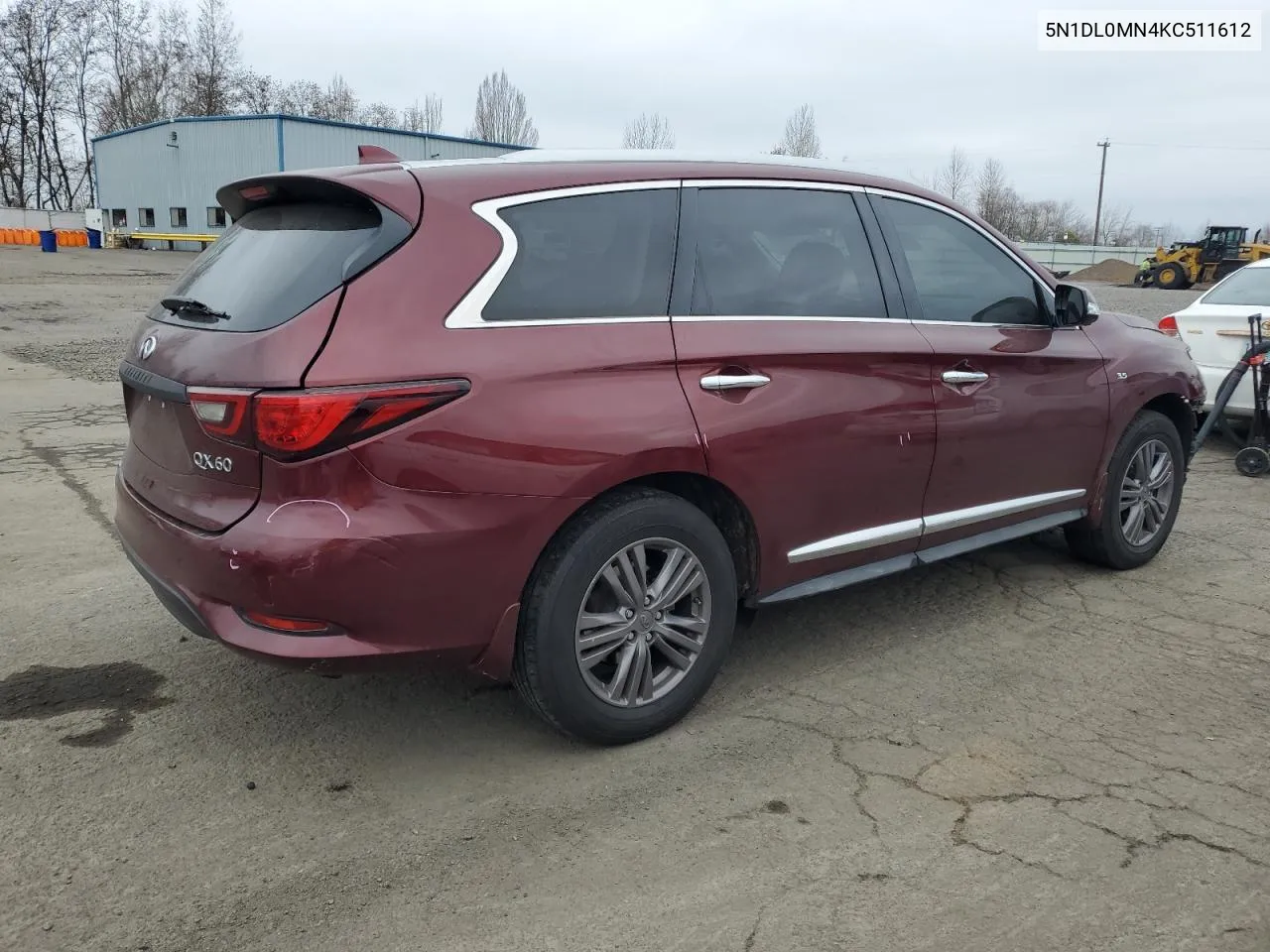 2019 Infiniti Qx60 Luxe VIN: 5N1DL0MN4KC511612 Lot: 43477525