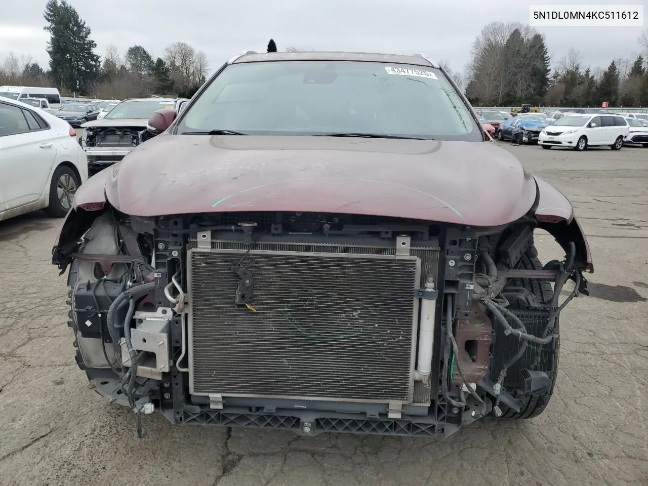 2019 Infiniti Qx60 Luxe VIN: 5N1DL0MN4KC511612 Lot: 43477525