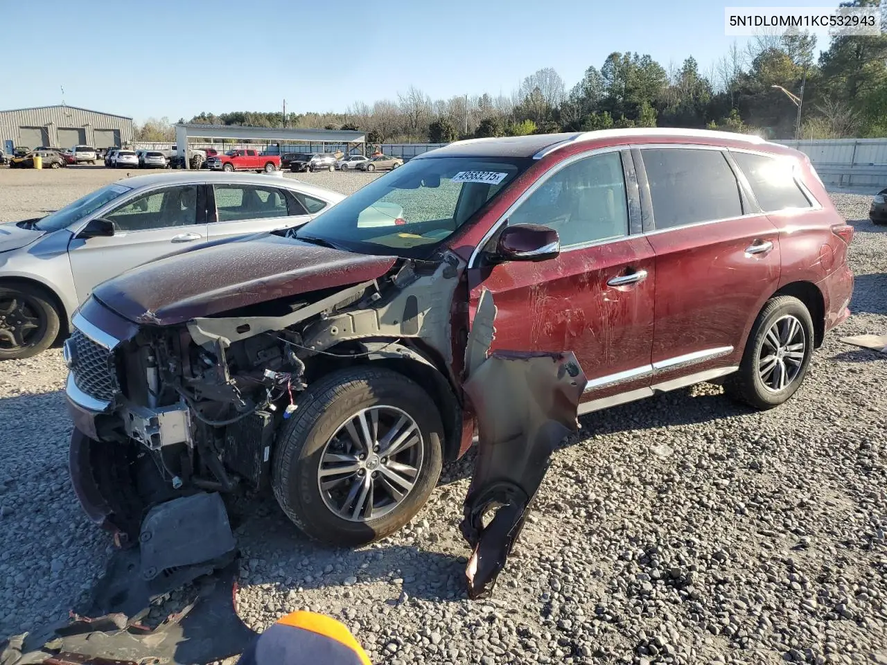 2019 Infiniti Qx60 Luxe VIN: 5N1DL0MM1KC532943 Lot: 49583215