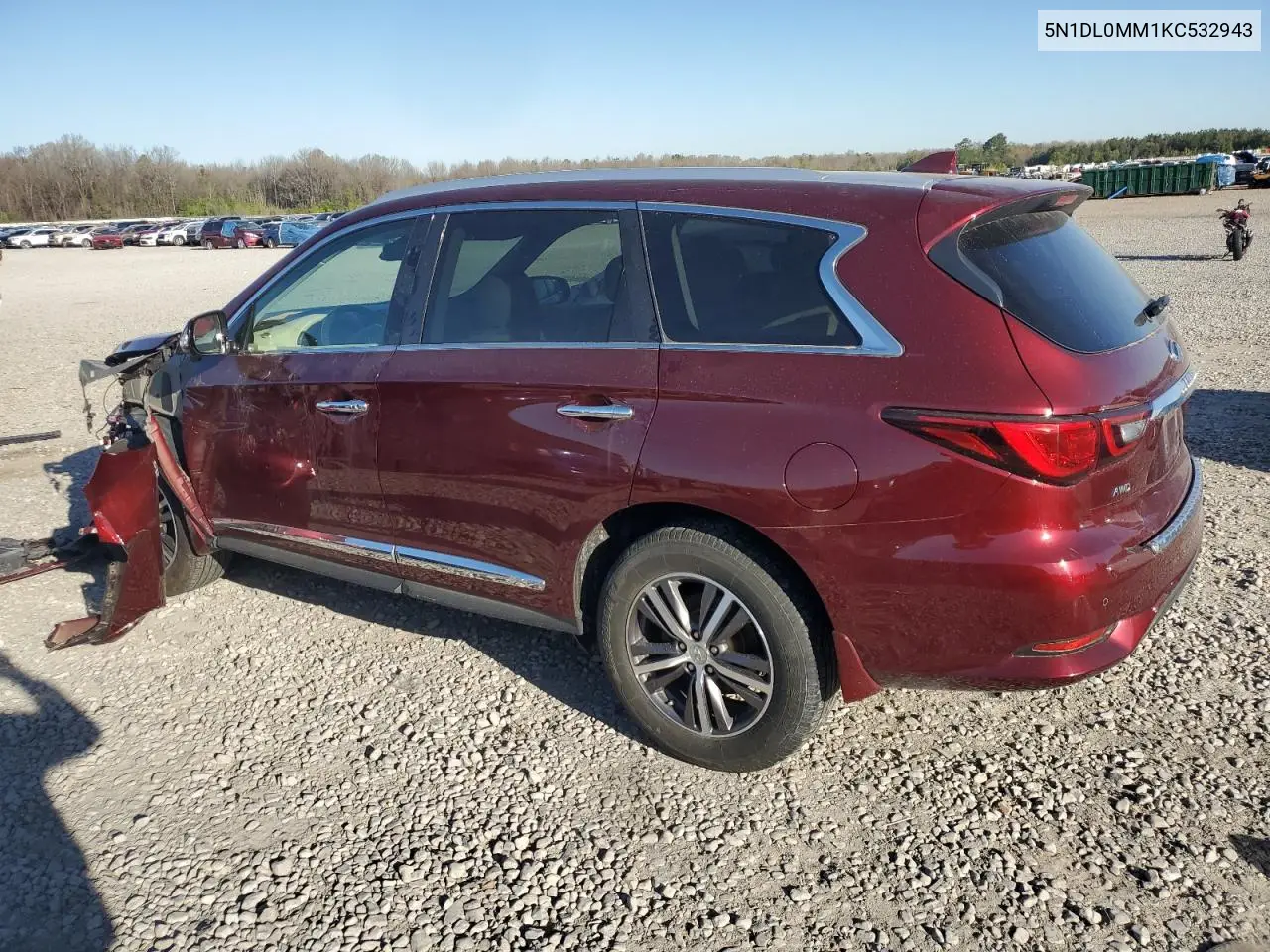 2019 Infiniti Qx60 Luxe VIN: 5N1DL0MM1KC532943 Lot: 49583215