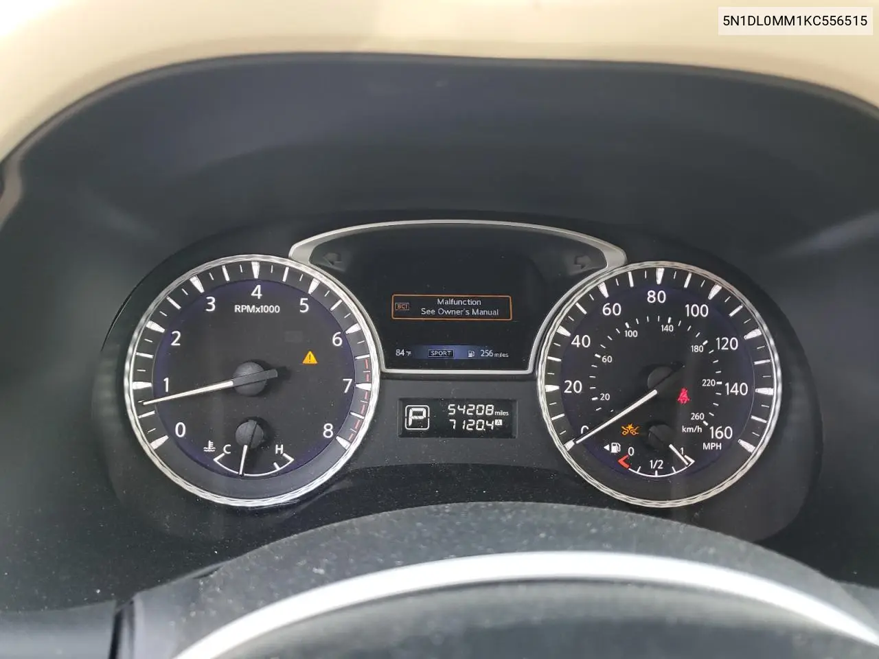 2019 Infiniti Qx60 Luxe VIN: 5N1DL0MM1KC556515 Lot: 56372365