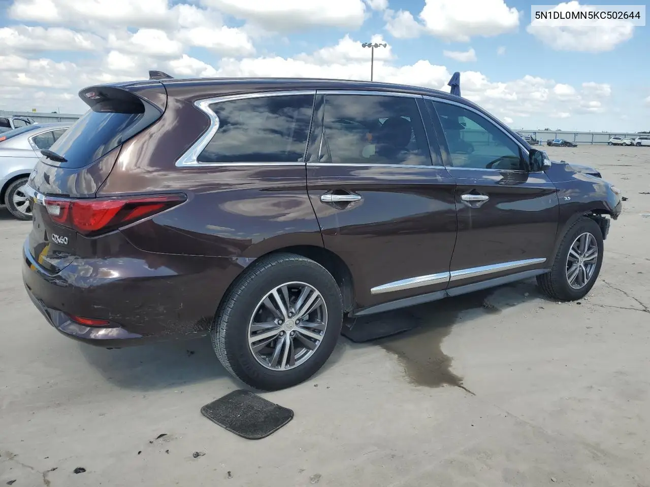 2019 Infiniti Qx60 Luxe VIN: 5N1DL0MN5KC502644 Lot: 56433325