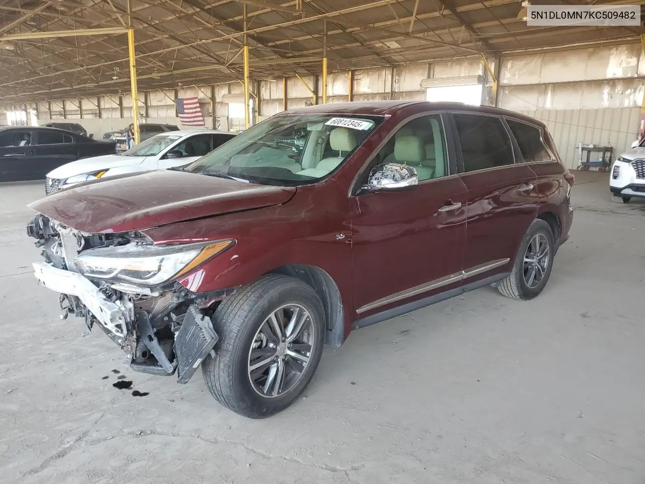 2019 Infiniti Qx60 Luxe VIN: 5N1DL0MN7KC509482 Lot: 60812345