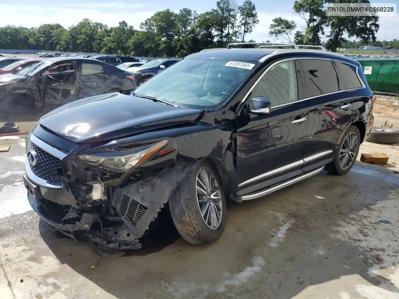 2019 Infiniti Qx60 Luxe VIN: 5N1DL0MM3KC568228 Lot: 61597065