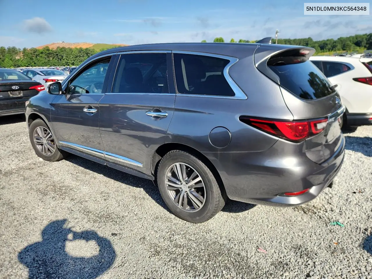 2019 Infiniti Qx60 Luxe VIN: 5N1DL0MN3KC564348 Lot: 62576215