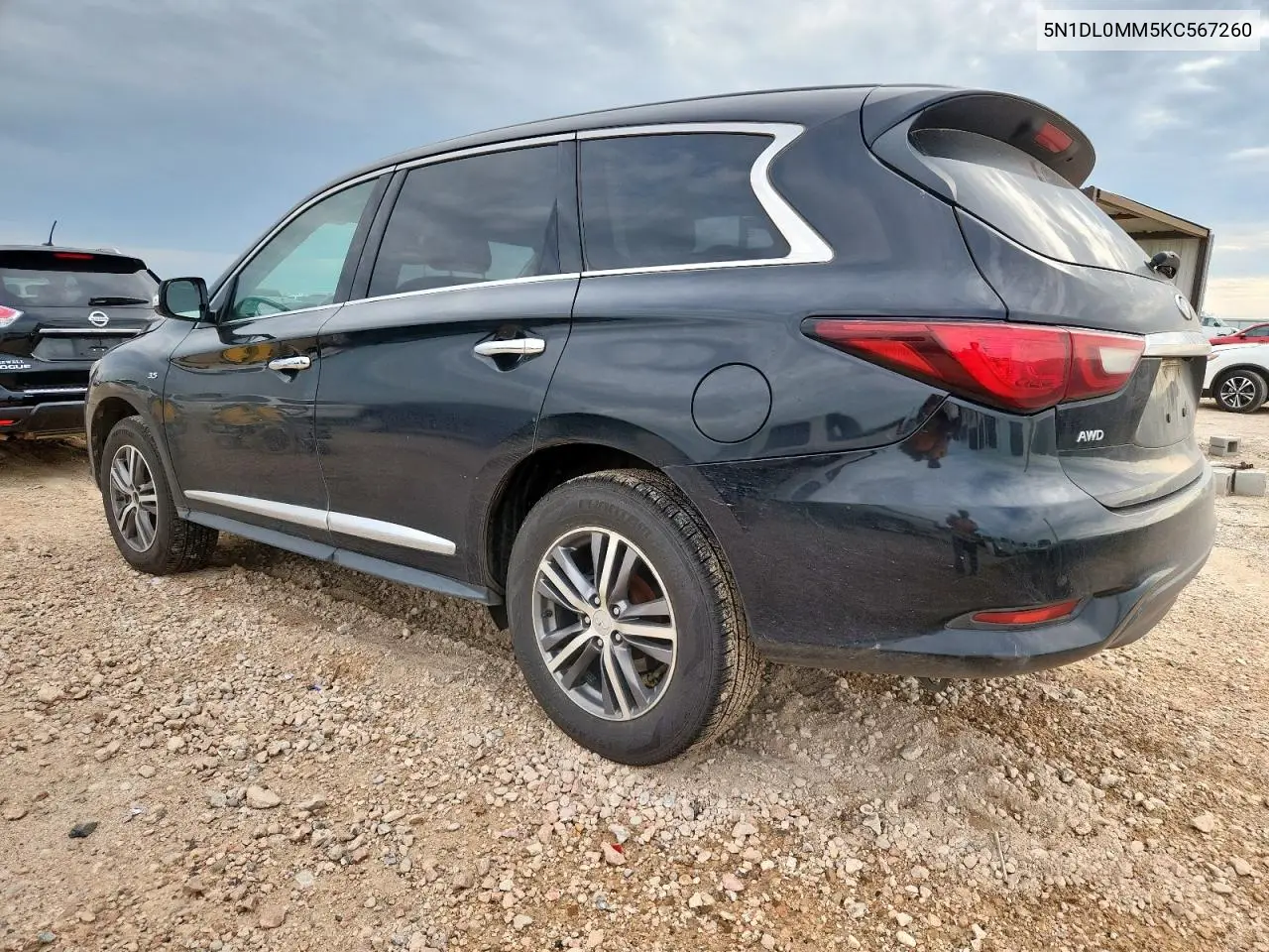 2019 Infiniti Qx60 Luxe VIN: 5N1DL0MM5KC567260 Lot: 62637445