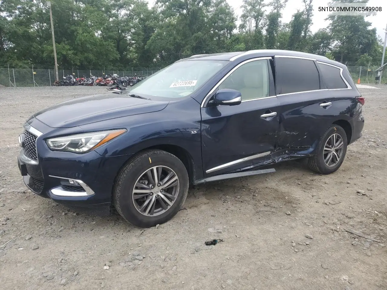 2019 Infiniti Qx60 Luxe VIN: 5N1DL0MM7KC549908 Lot: 62722695