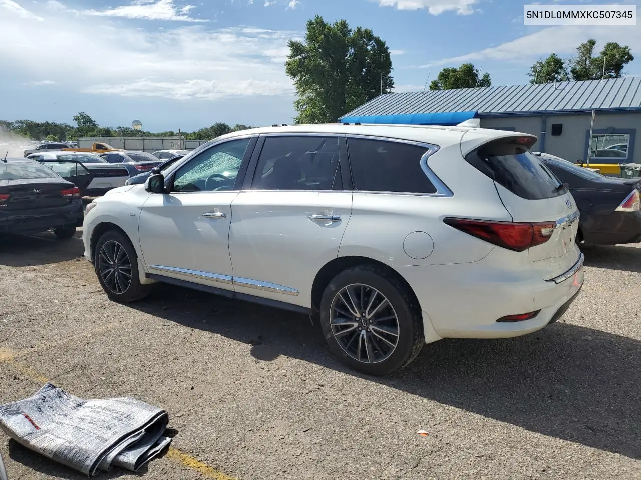 2019 Infiniti Qx60 Luxe VIN: 5N1DL0MMXKC507345 Lot: 62767375