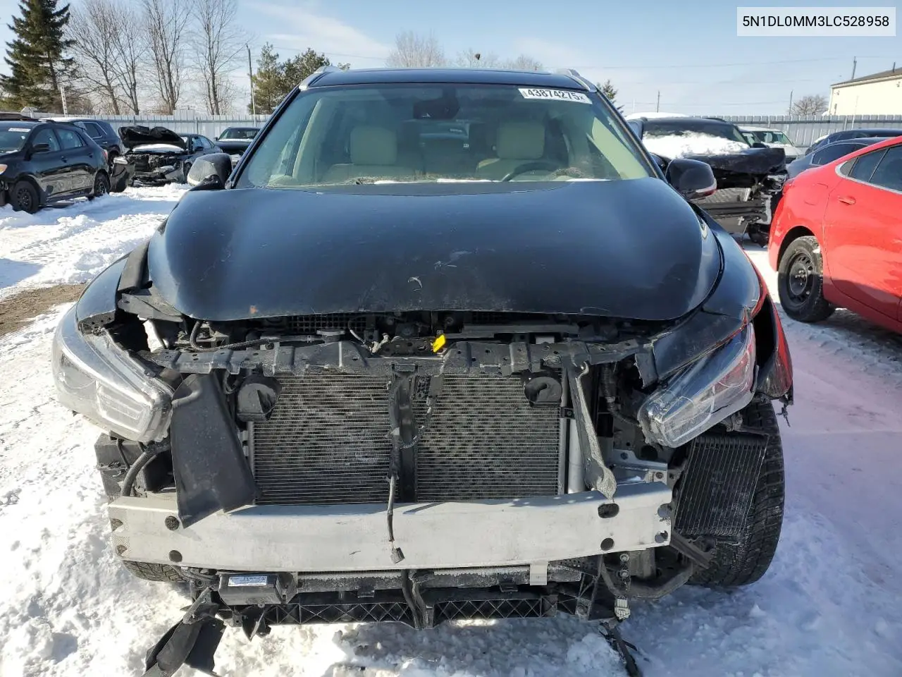2020 Infiniti Qx60 Luxe VIN: 5N1DL0MM3LC528958 Lot: 43874275