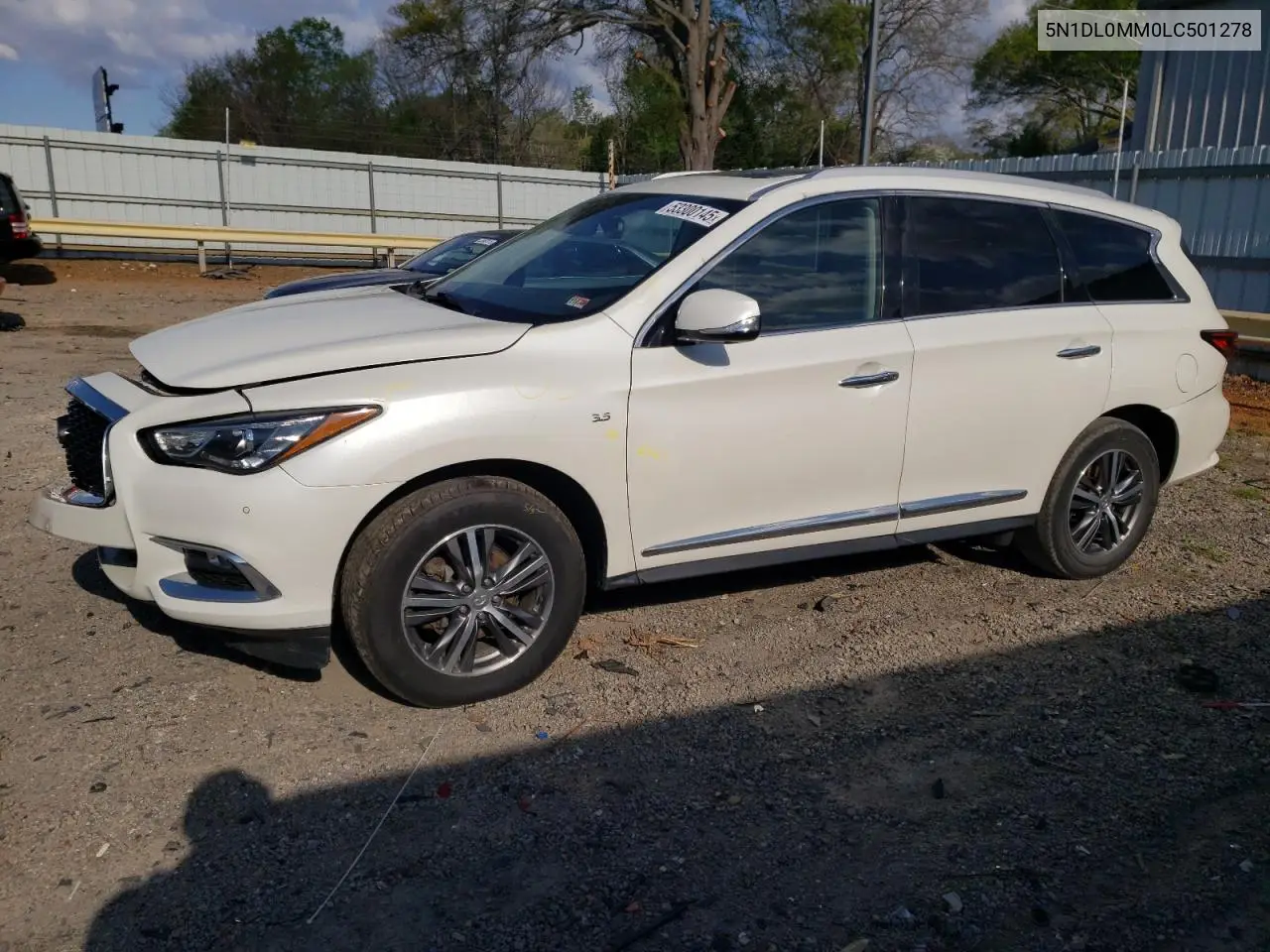 2020 Infiniti Qx60 Luxe VIN: 5N1DL0MM0LC501278 Lot: 53300145