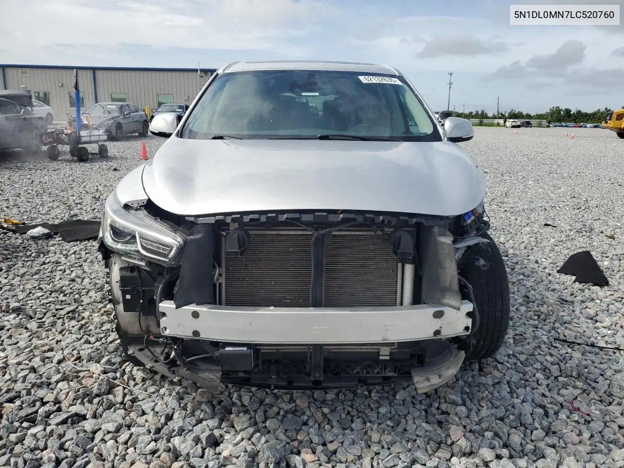 2020 Infiniti Qx60 Luxe VIN: 5N1DL0MN7LC520760 Lot: 62132635