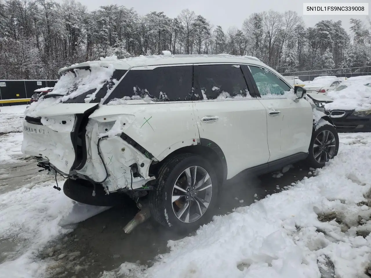2022 Infiniti Qx60 Luxe VIN: 5N1DL1FS9NC339008 Lot: 45048335