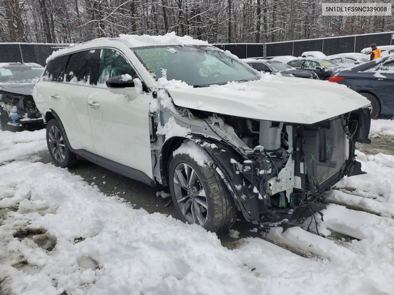2022 Infiniti Qx60 Luxe VIN: 5N1DL1FS9NC339008 Lot: 45048335