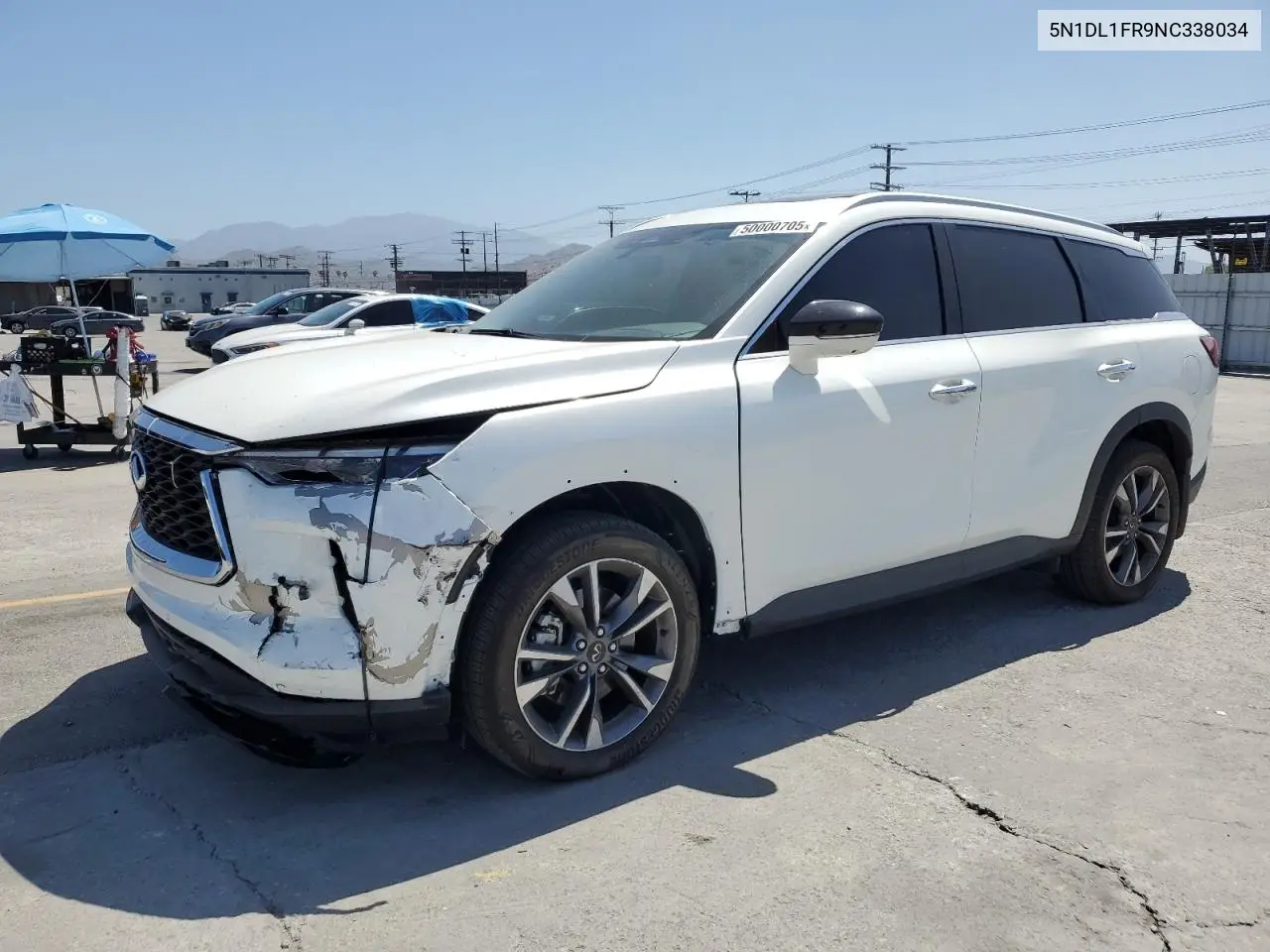 2022 Infiniti Qx60 Luxe VIN: 5N1DL1FR9NC338034 Lot: 50000705