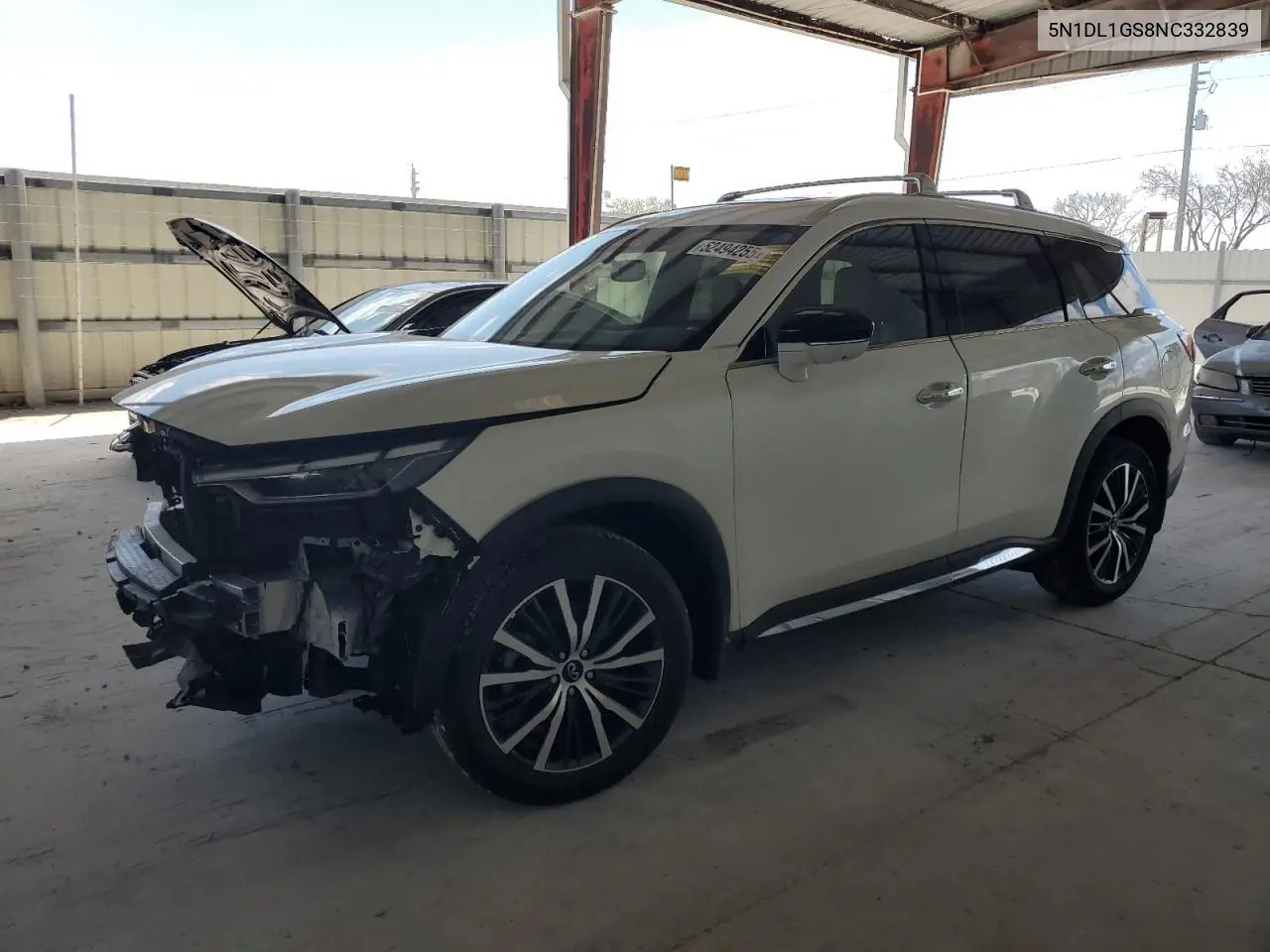 2022 Infiniti Qx60 Sensory VIN: 5N1DL1GS8NC332839 Lot: 52494255