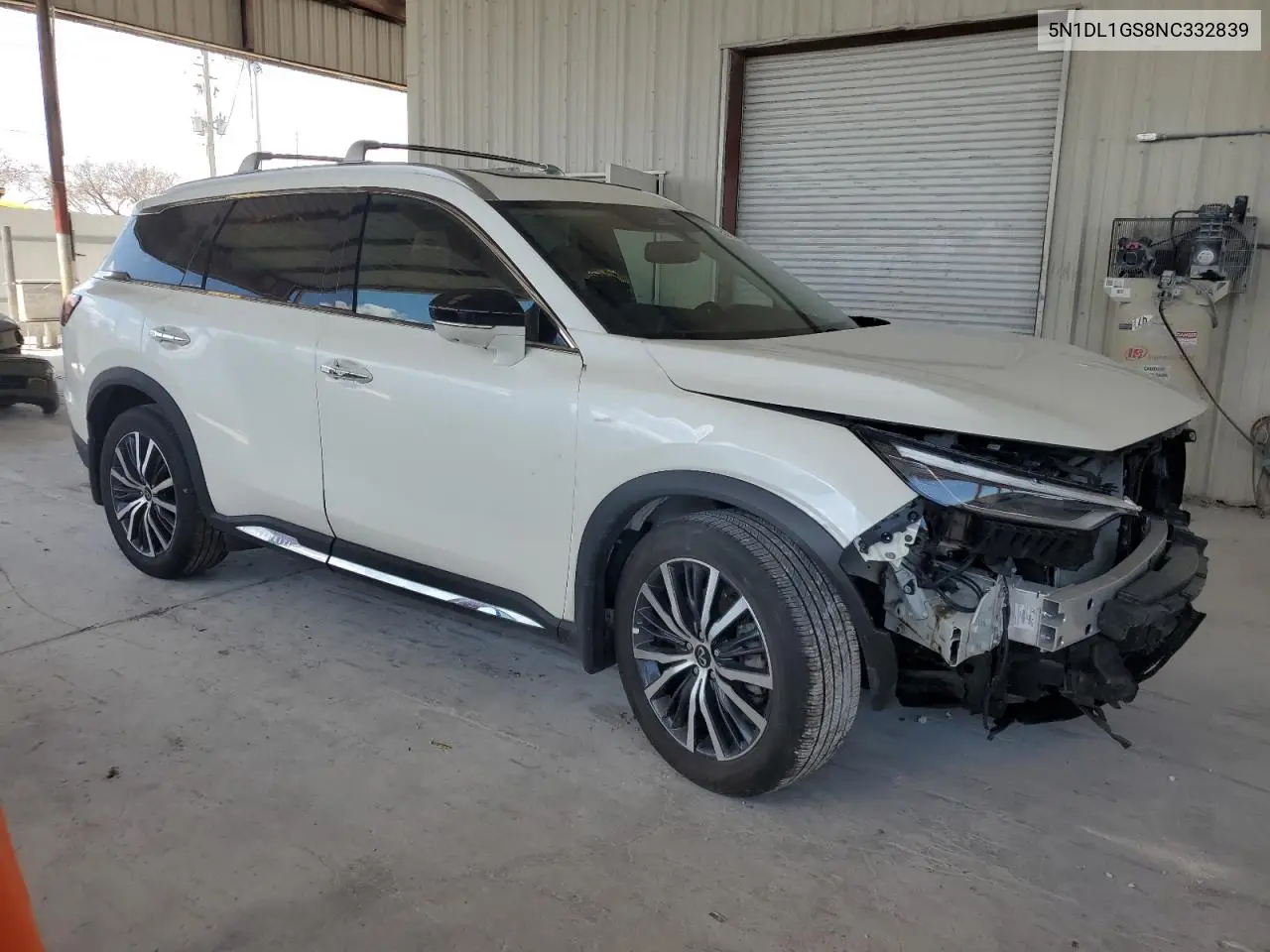 2022 Infiniti Qx60 Sensory VIN: 5N1DL1GS8NC332839 Lot: 52494255
