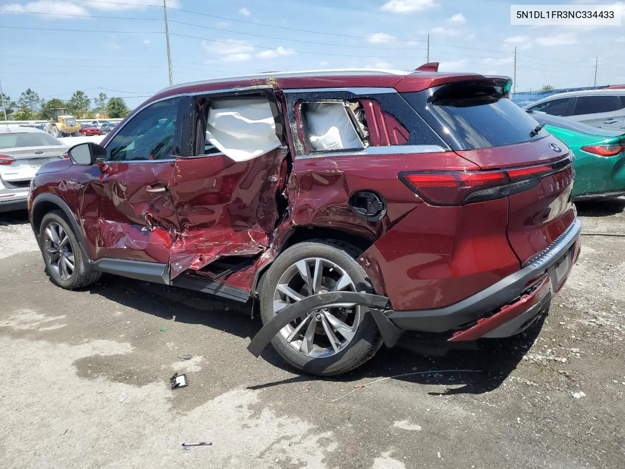 2022 Infiniti Qx60 Luxe VIN: 5N1DL1FR3NC334433 Lot: 54391425