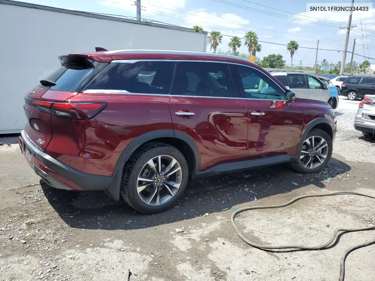 2022 Infiniti Qx60 Luxe VIN: 5N1DL1FR3NC334433 Lot: 54391425