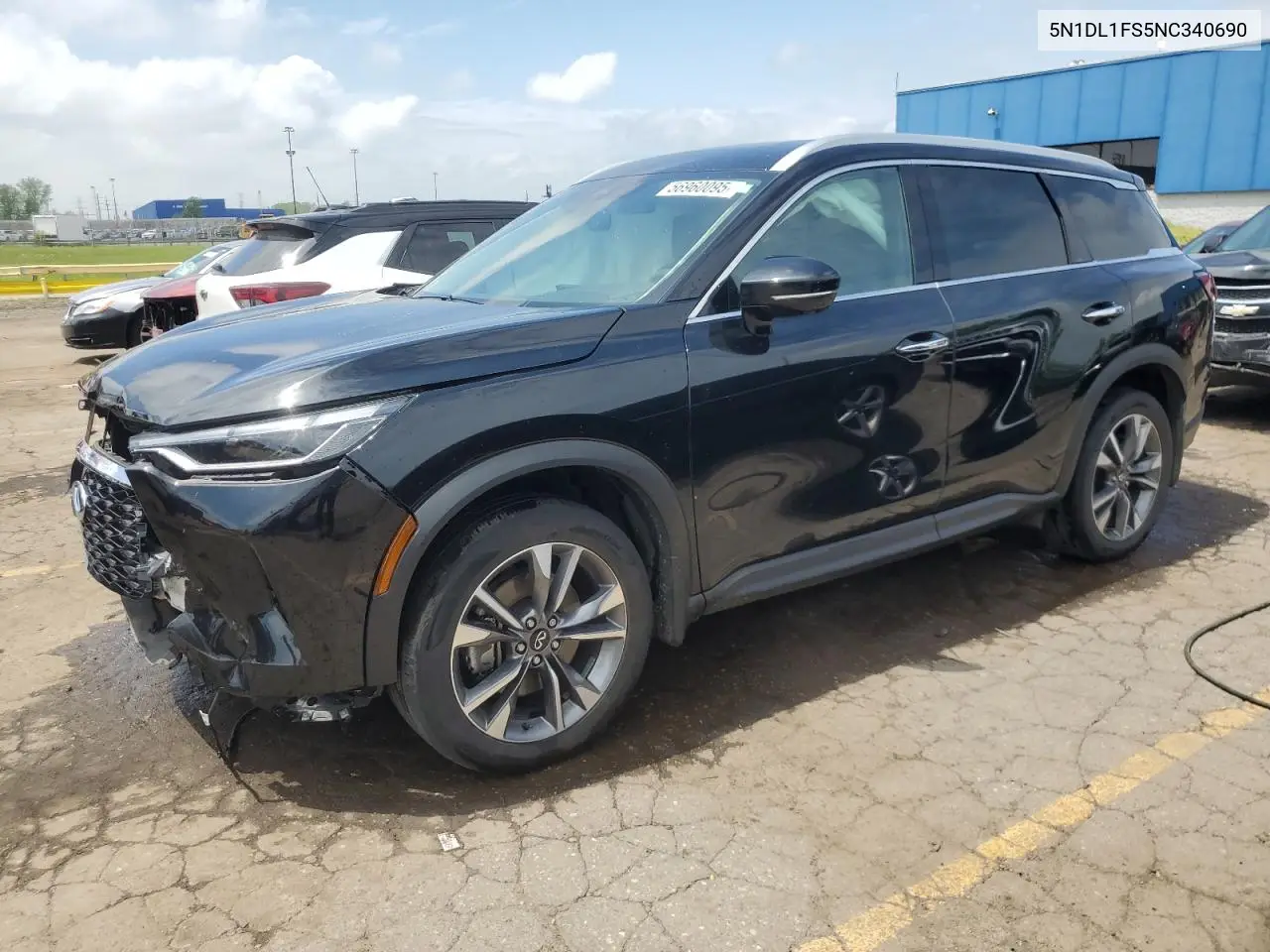 2022 Infiniti Qx60 Luxe VIN: 5N1DL1FS5NC340690 Lot: 56960095