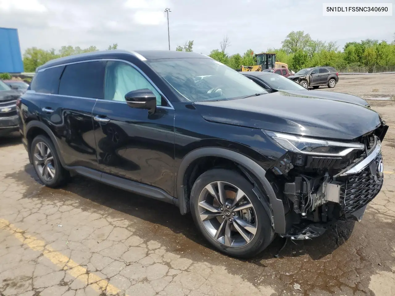 2022 Infiniti Qx60 Luxe VIN: 5N1DL1FS5NC340690 Lot: 56960095