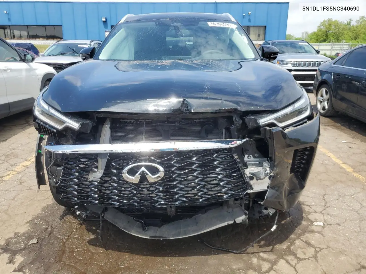 2022 Infiniti Qx60 Luxe VIN: 5N1DL1FS5NC340690 Lot: 56960095