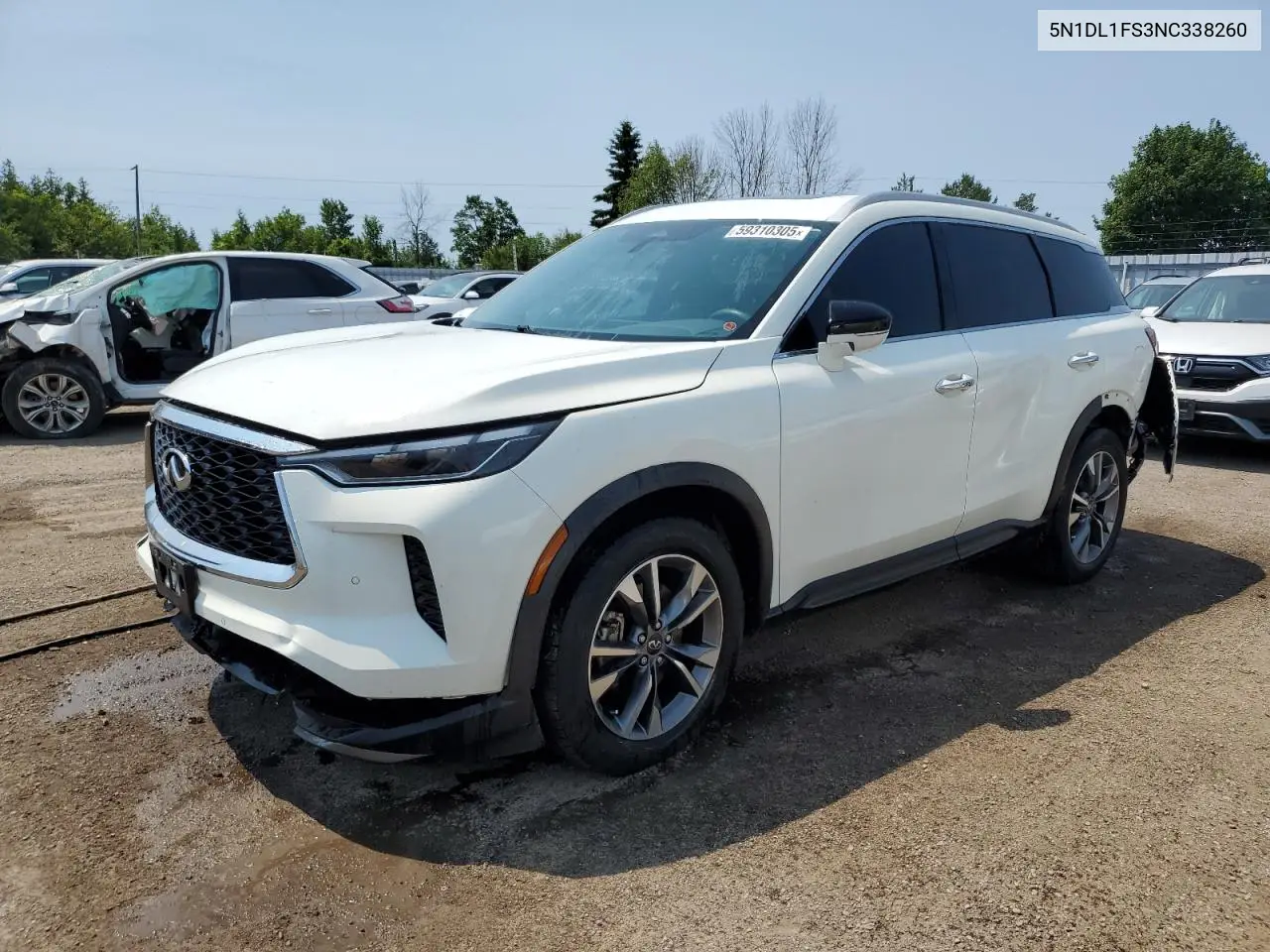 2022 Infiniti Qx60 Luxe VIN: 5N1DL1FS3NC338260 Lot: 59310305