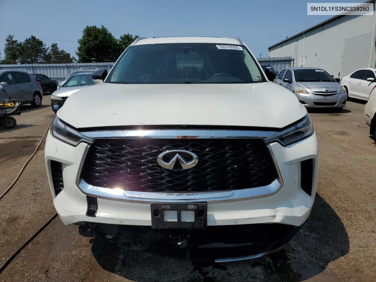 2022 Infiniti Qx60 Luxe VIN: 5N1DL1FS3NC338260 Lot: 59310305