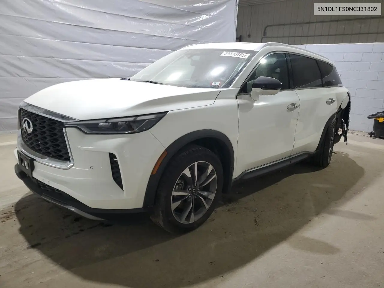 2022 Infiniti Qx60 Luxe VIN: 5N1DL1FS0NC331802 Lot: 59316105