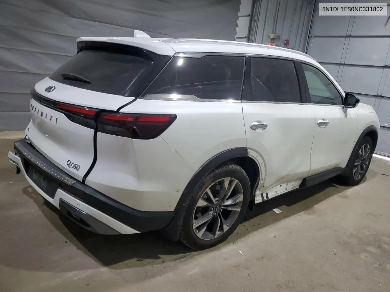 2022 Infiniti Qx60 Luxe VIN: 5N1DL1FS0NC331802 Lot: 59316105