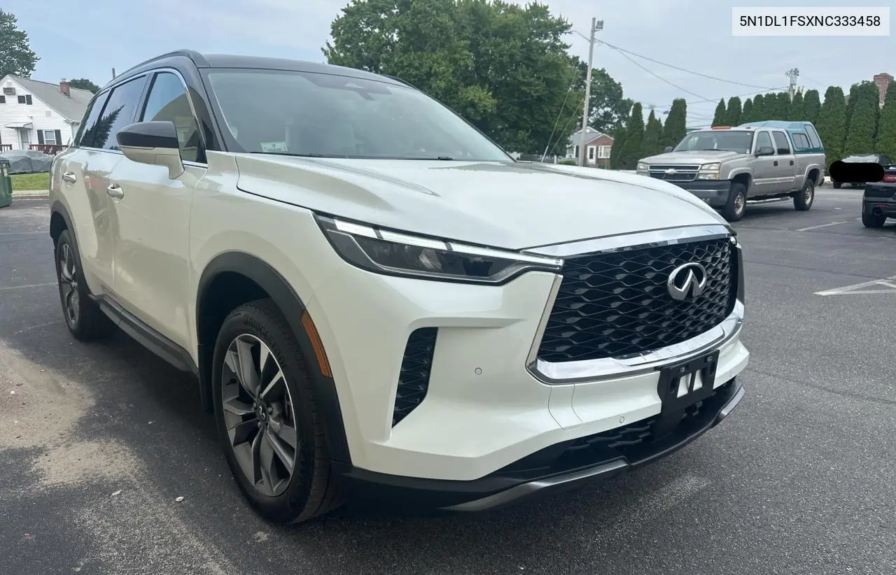 2022 Infiniti Qx60 Luxe VIN: 5N1DL1FSXNC333458 Lot: 61234555