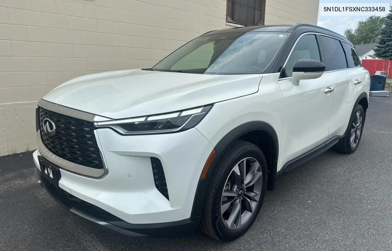 2022 Infiniti Qx60 Luxe VIN: 5N1DL1FSXNC333458 Lot: 61234555