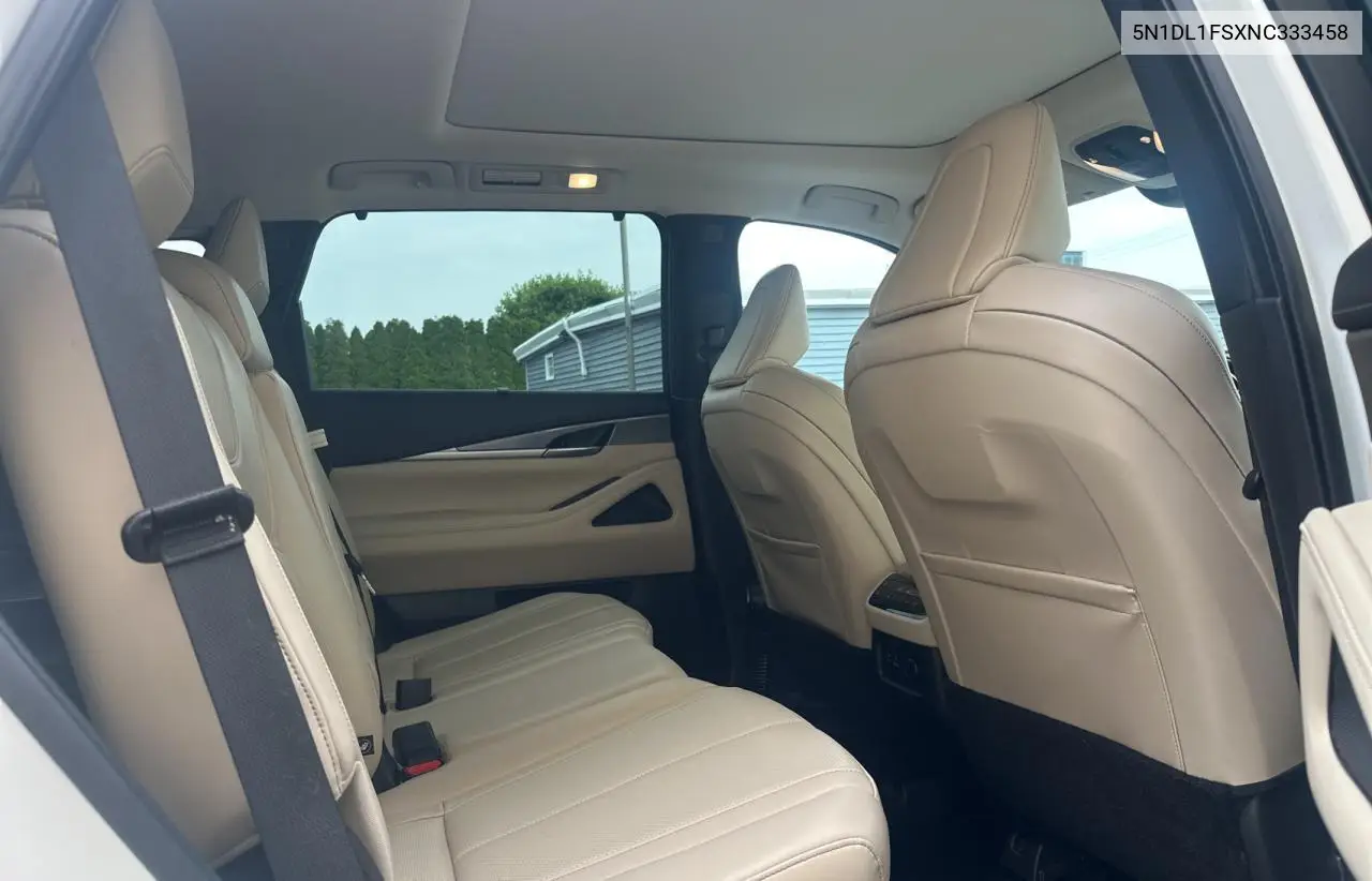2022 Infiniti Qx60 Luxe VIN: 5N1DL1FSXNC333458 Lot: 61234555