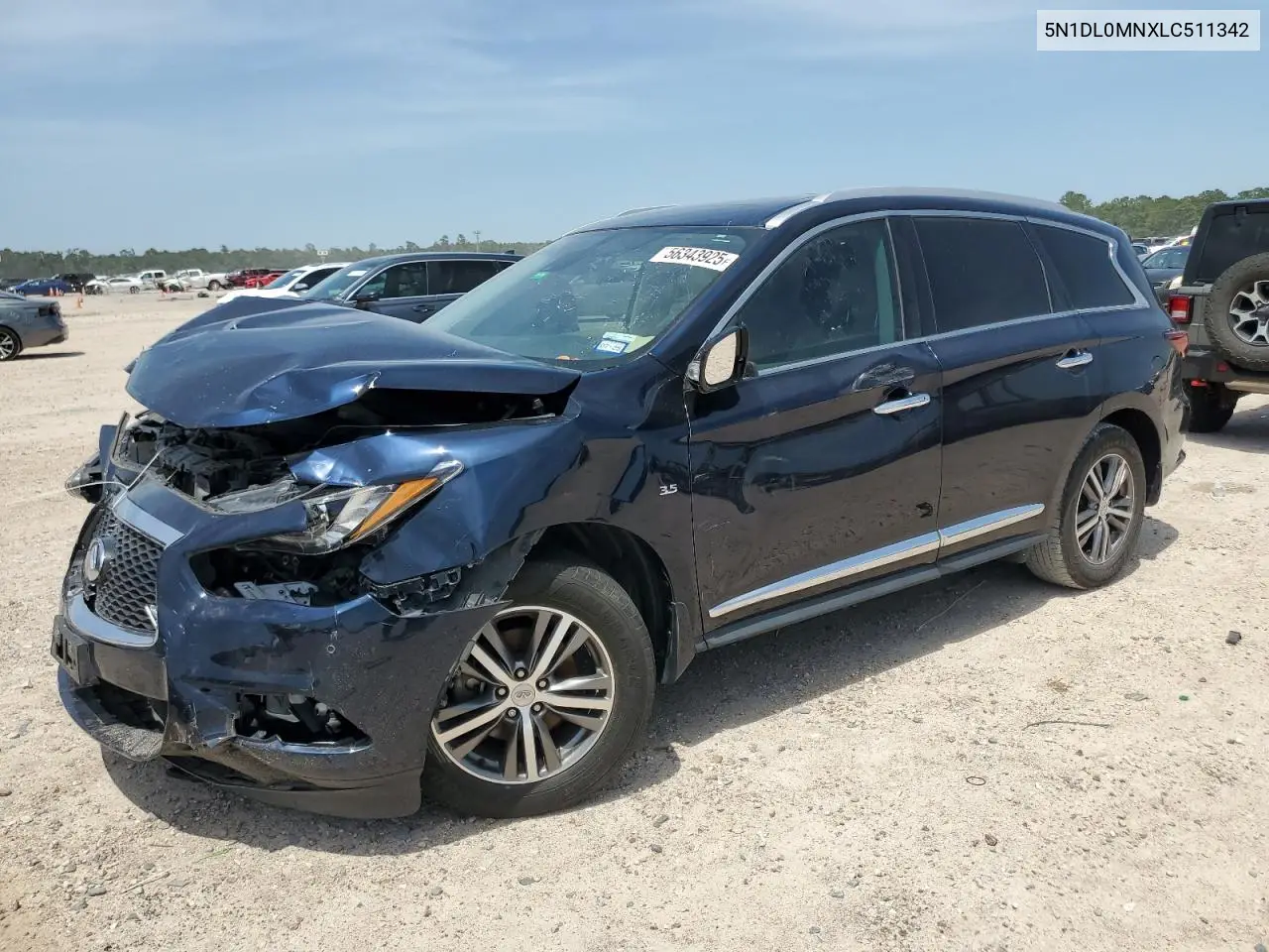 2025 Infiniti Qx60 Luxe VIN: 5N1DL0MNXLC511342 Lot: 56343925