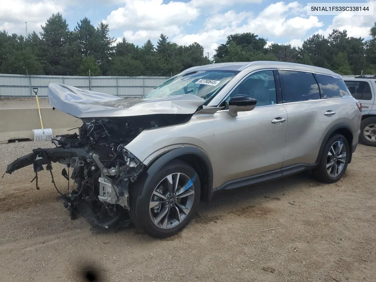2025 Infiniti Qx60 Luxe VIN: 5N1AL1FS3SC338144 Lot: 62780645