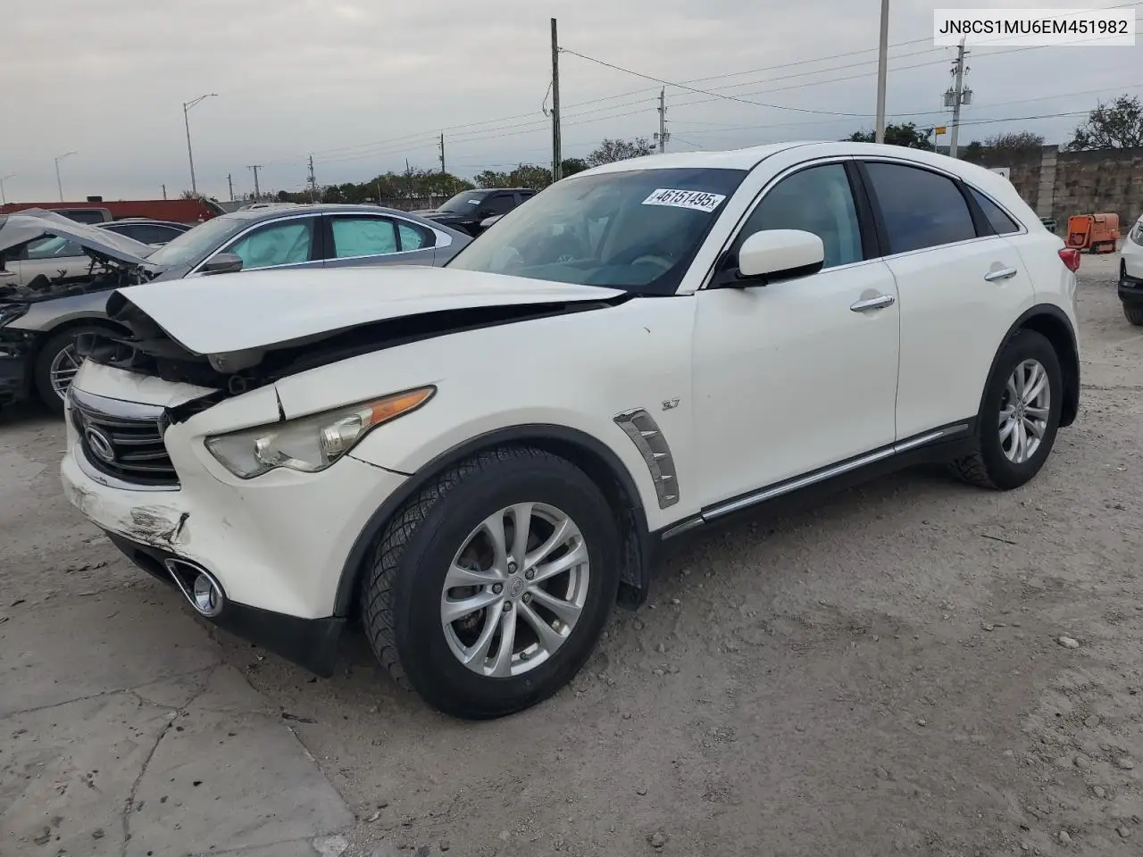 2014 Infiniti Qx70 VIN: JN8CS1MU6EM451982 Lot: 46151495