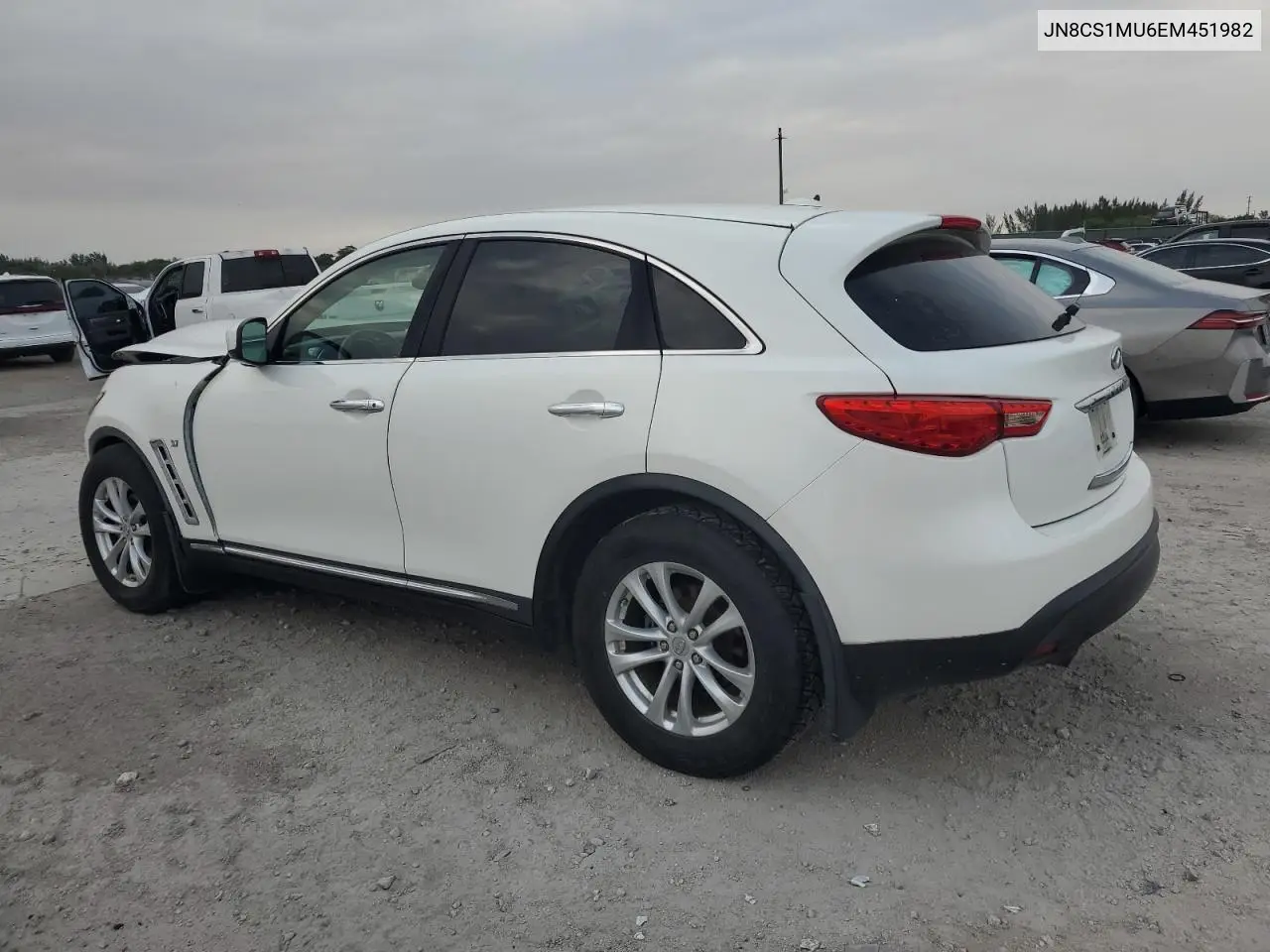 2014 Infiniti Qx70 VIN: JN8CS1MU6EM451982 Lot: 46151495