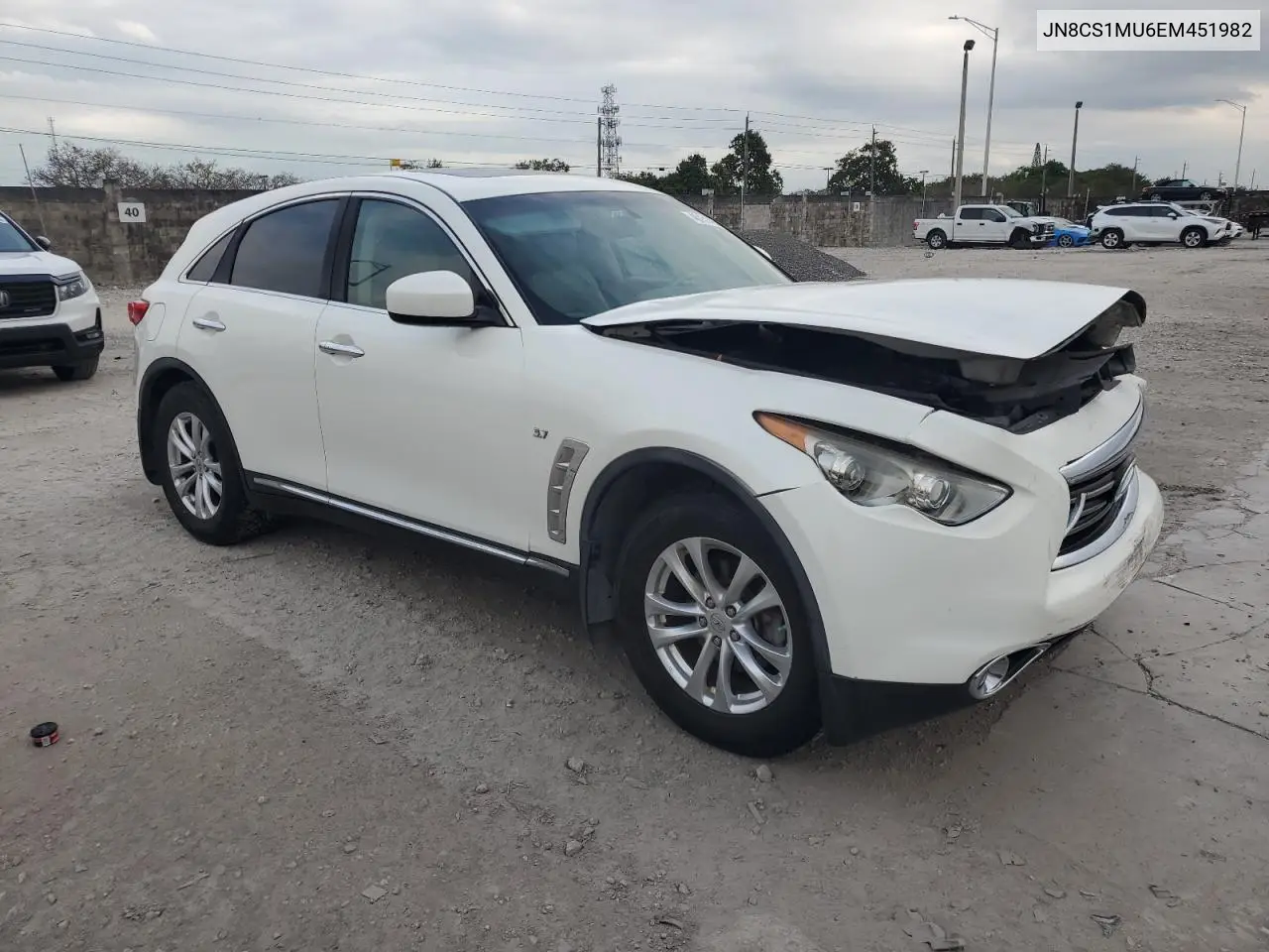 2014 Infiniti Qx70 VIN: JN8CS1MU6EM451982 Lot: 46151495