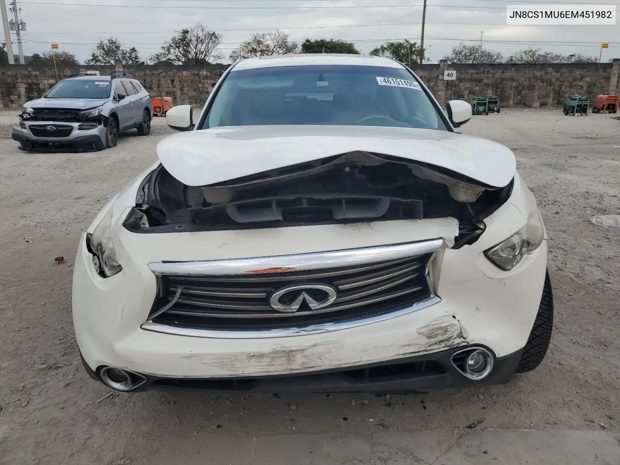2014 Infiniti Qx70 VIN: JN8CS1MU6EM451982 Lot: 46151495