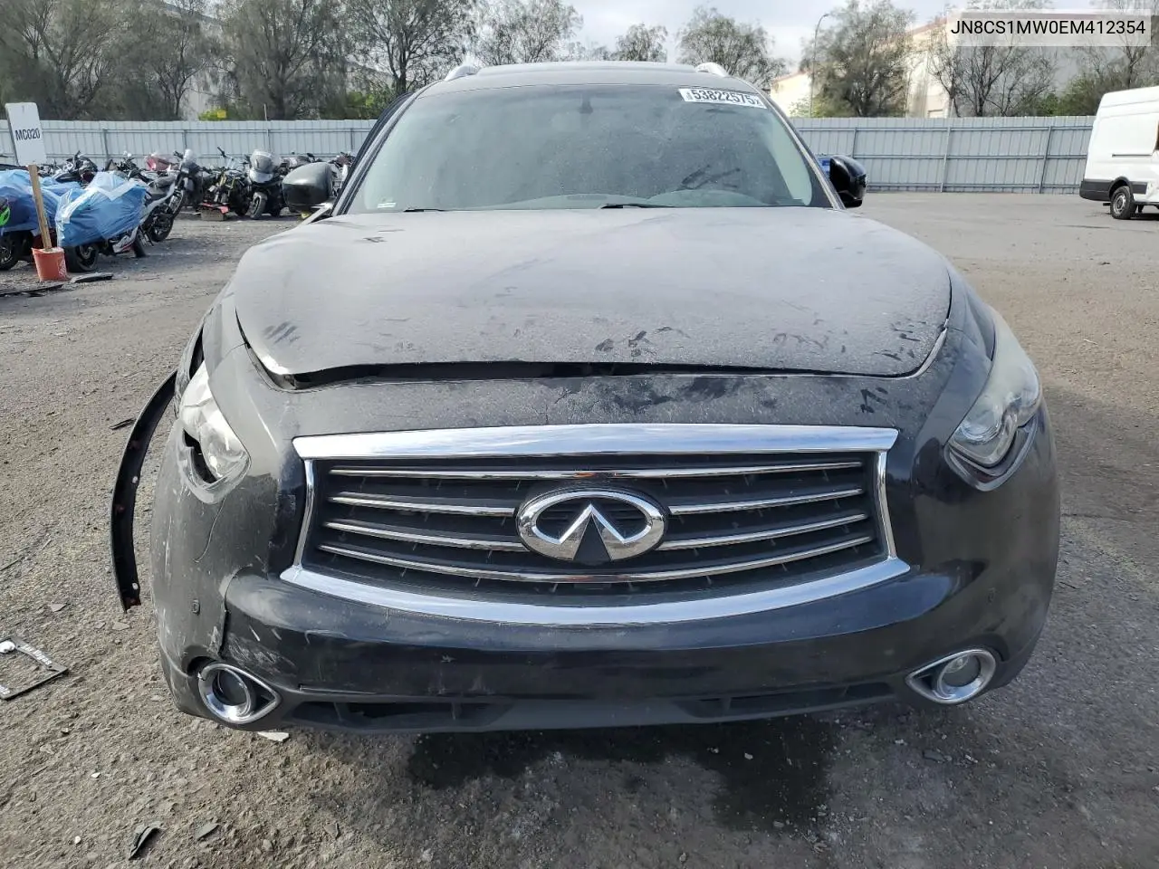 2014 Infiniti Qx70 VIN: JN8CS1MW0EM412354 Lot: 53822575
