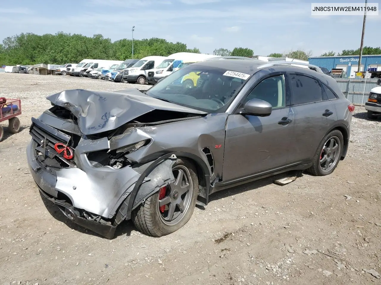 2014 Infiniti Qx70 VIN: JN8CS1MW2EM411948 Lot: 57254425